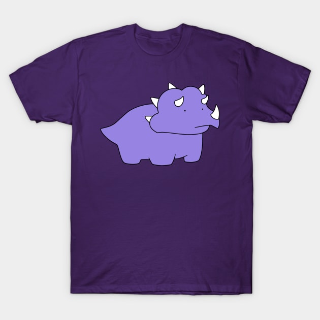 Purple Triceratops T-Shirt by saradaboru
